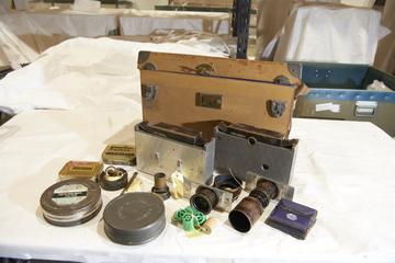 Lens box for Newman and Sinclair Autokine 35mm camera