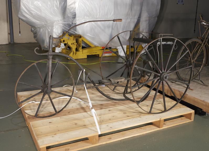 Wooden Wheeled Horizontal Treadle-Drive Tricycle