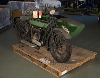 Royal Enfield Motorcycle and Sidecar, 1921