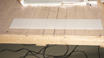 Translucent White Glass Panel from Model Showing the 5 Dock Systems of the Port of London