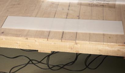 Translucent White Glass Panel from Model Showing the 5 Dock Systems of the Port of London