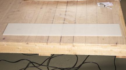 Translucent White Glass Panel from Model Showing the 5 Dock Systems of the Port of London