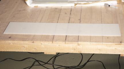 Translucent White Glass Panel from Model Showing the 5 Dock Systems of the Port of London