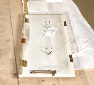 Door for Compartment 5 of Showcase of Model Showing the 5 Dock Systems of the Port of London