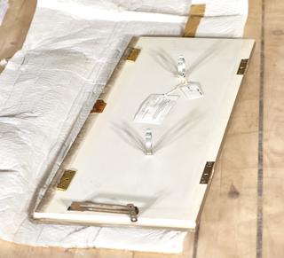 Door for Compartment 13 of Showcase of Model Showing the 5 Dock Systems of the Port of London