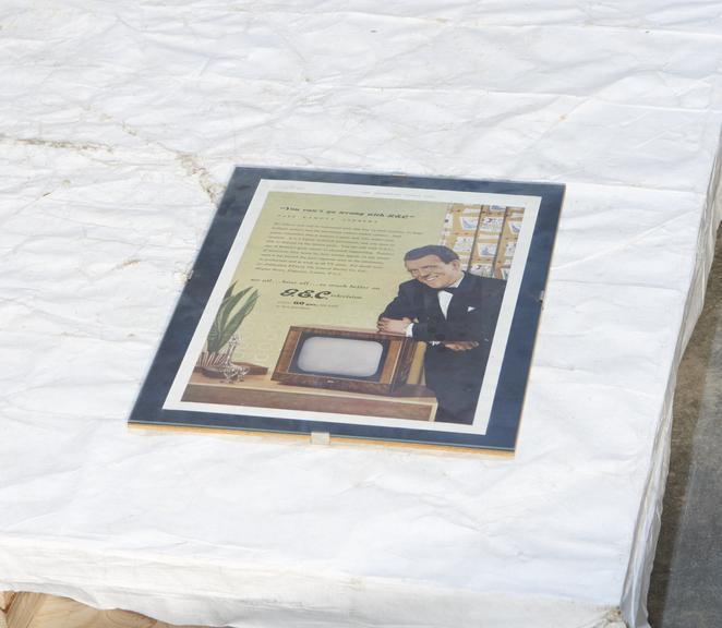 Framed Advert for GEC 14" Television