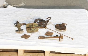 Clock Mechanism and Weights from Original Clock at Edge Hill