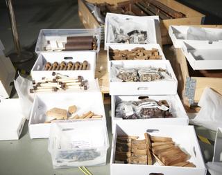 Pallet of Parts for the Aerial Tuning Inductor from the Rugby Radio Station, 1943-1966