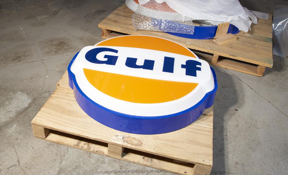 Gulf Oil Filling Station Forecourt Sign