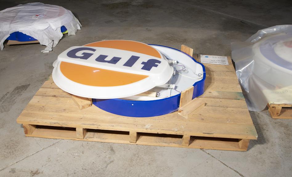 Gulf Oil Filling Station Forecourt Sign