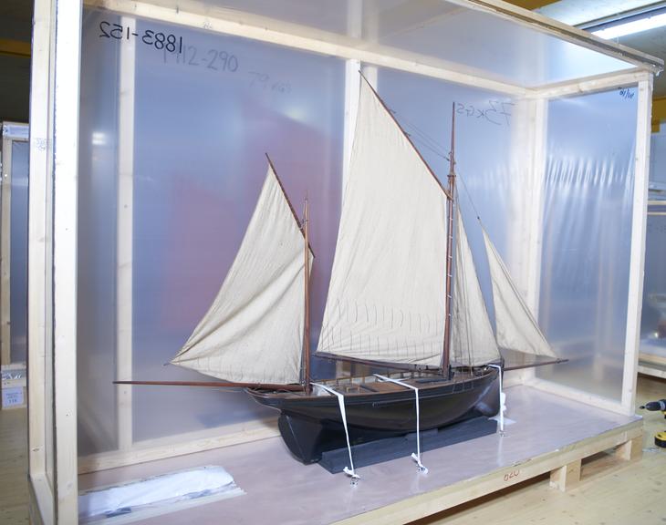 Model of a Lug Rigged Manx Fishing Boat