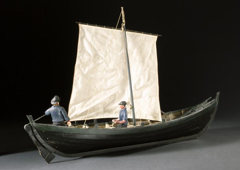 One model of a Norse Whale-boat, with three figures.