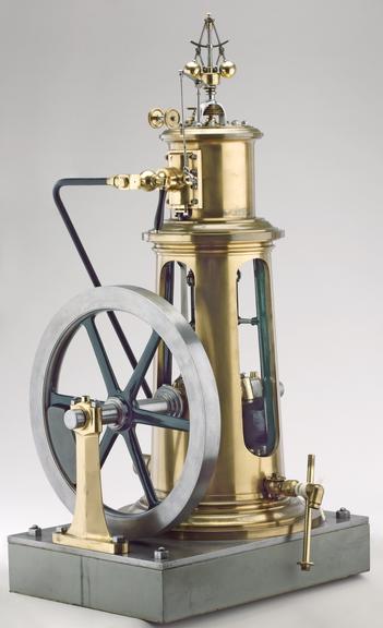 Small columnar engine used at 1862 exhibition for driving the