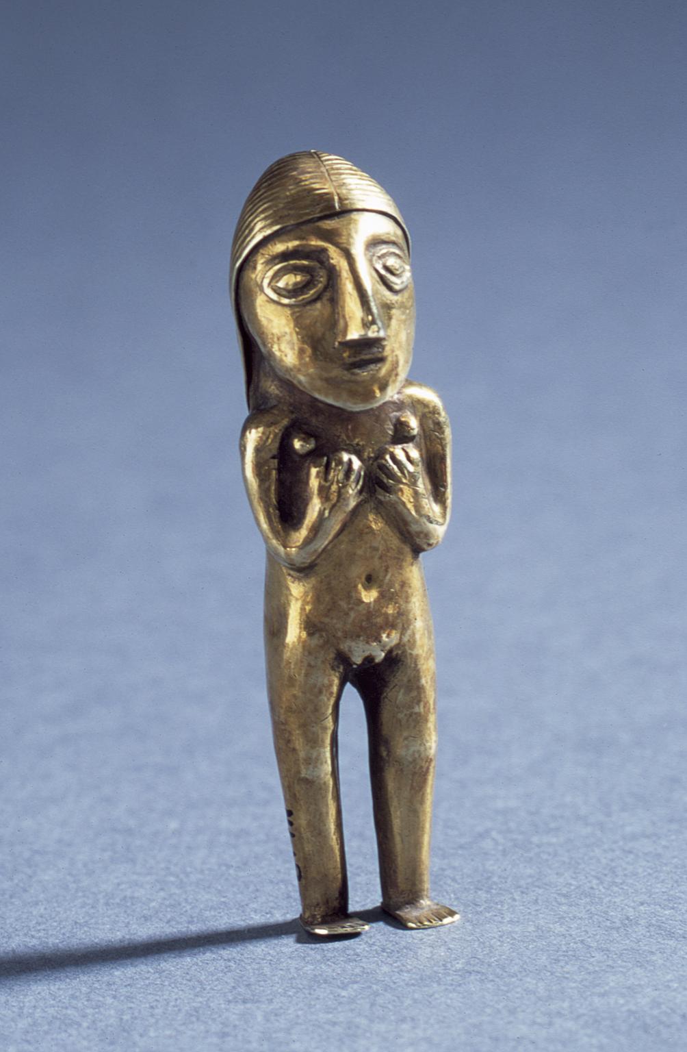 Golden Inca Statue Inca gold statue, female | Science Museum Group Collection