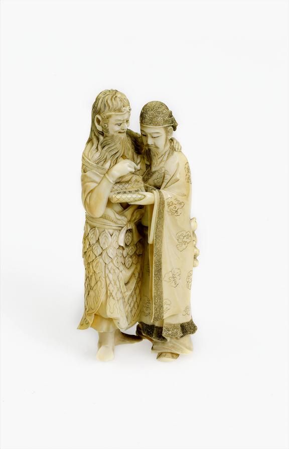 Ivory figure group, depicting Shen Nung and Huang Ti