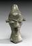 Lead amulet, in the form of a head, by the Bapende tribe, Zaire