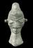 Lead amulet, in the form of a head, by the Bapende tribe, Zaire