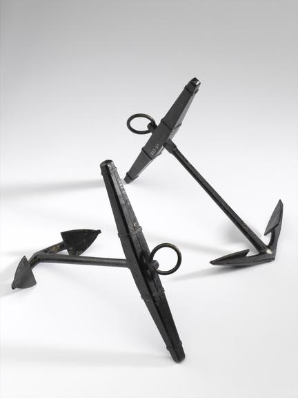 2 anchor models (part of rigged model of ship 1865-37/1)