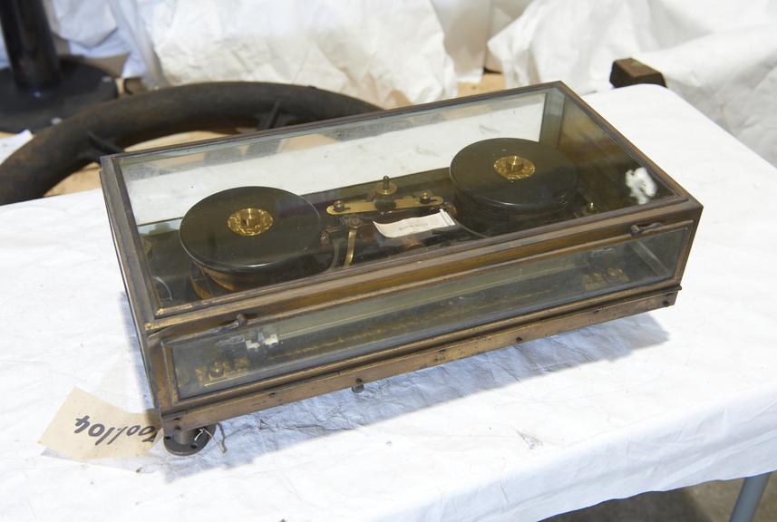 Galvanometer in Wood Framed Glass Case