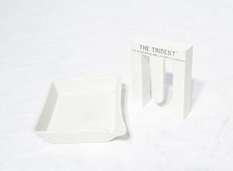 Ceramic 'Trident' Film Weight and Developing Dish for Processing Roll Film