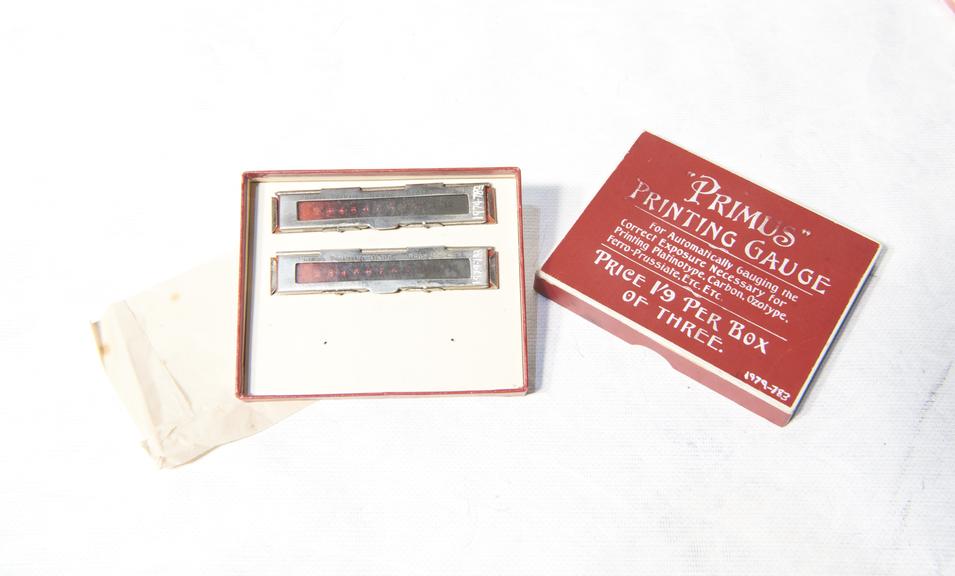 Two "Primus" Printing Gauges in Original Box