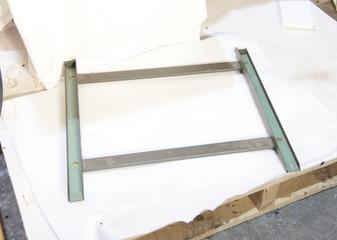 Base part for Telefunken Magnetophon 6-track sound recording machine for television studio use, c 1975