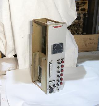 Conrol panel for Telefunken Magnetophon 6-track sound recording machine for television studio use, c 1975