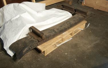 Steel Sleeper with Short Lengths of Rail and Fittings