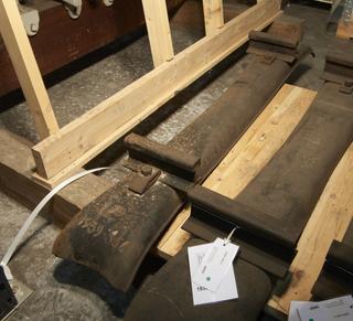 Steel Sleeper with Short Lengths of Rail and Fittings