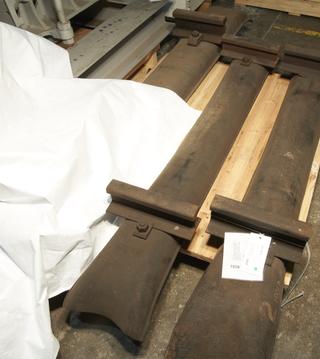 Steel Sleeper with Short Lengths of Rail and Fittings