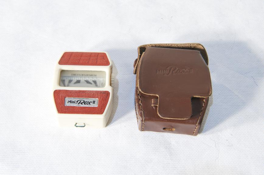 Mini-Rex II Exposure Meter in Leather Case, c. 1953