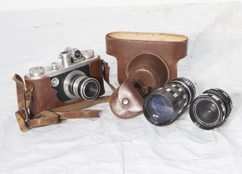 Corfield Periflex Camera in Leather 'Ever-Ready' Case