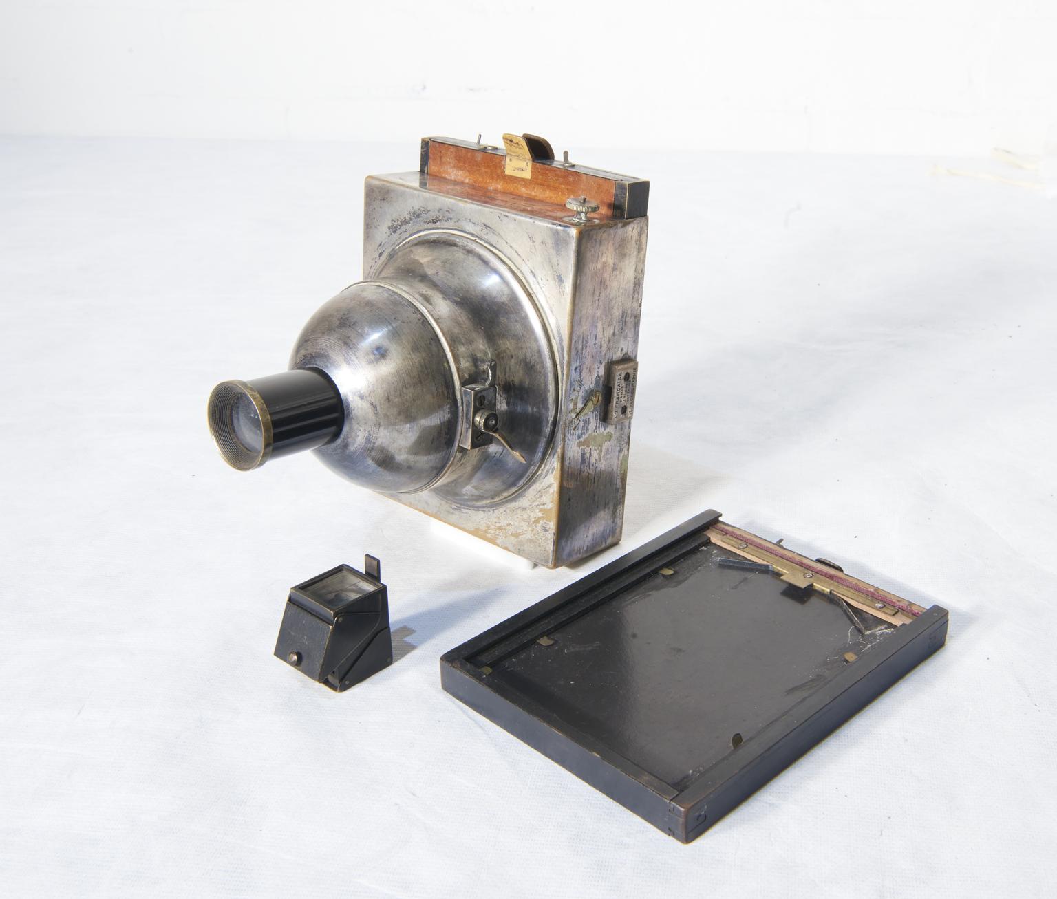 'Photosphere' Camera with View Finder and Plate Holder with Two Dark Slides