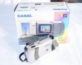 Casio QV-100c digital camera with original box.