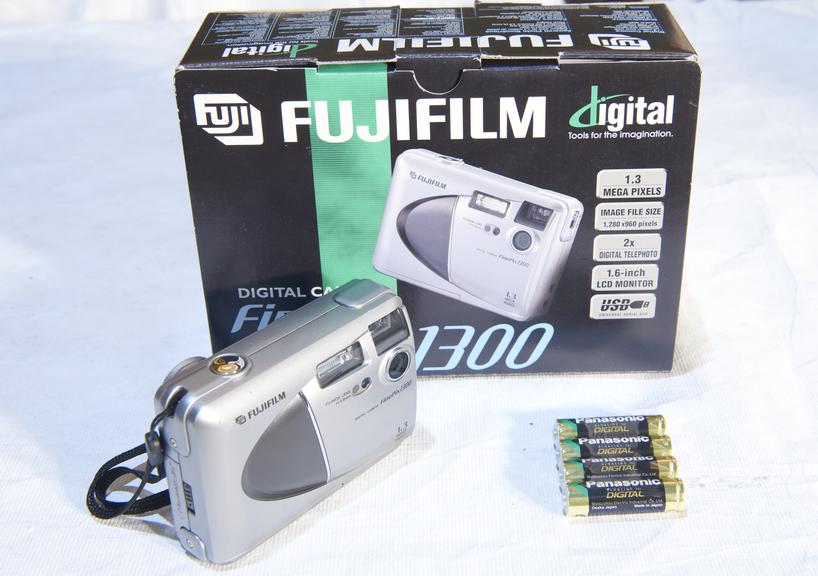 Fuji FinePix 1300 digital camera with original box, 2000