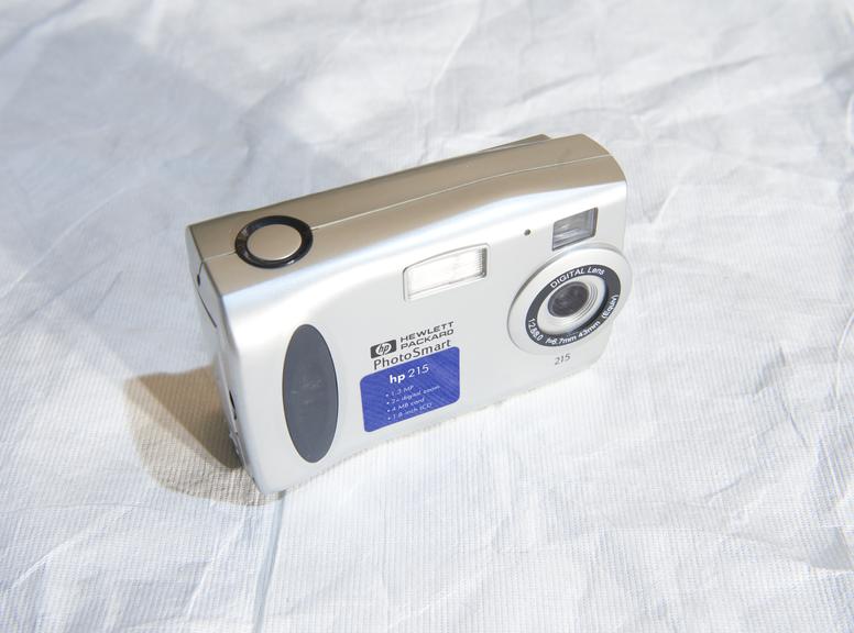 Hewlett Packard PhotoSmart 215 digital camera.