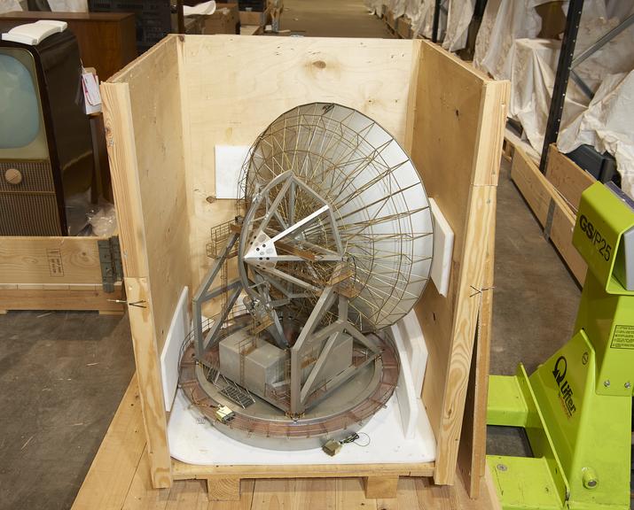 Scale model of satelite receiving dish