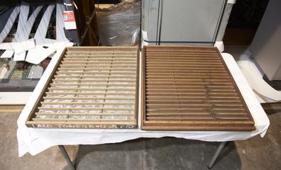 Two single sheet moulds. One toned laid
