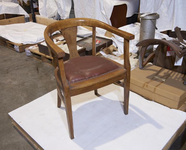 Office Chair with Leather Padded Cushion