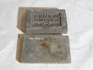 Two Samples of 4.5"x2.5" `Feron' Reinforced Concrete