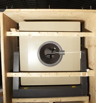 Four fasteners for rear shield from inner ring of gantry of dedicated brain PET scanner