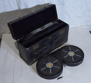Two Spool Holders for Vinten ND 35mm Cine Camera, c 1930