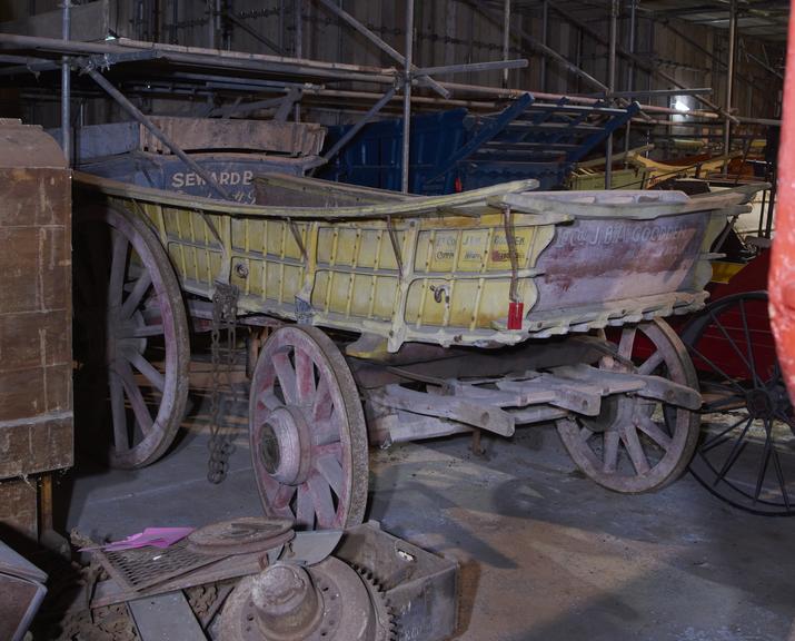 Horse-drawn Dorset spindle-sided box (farm) wagon