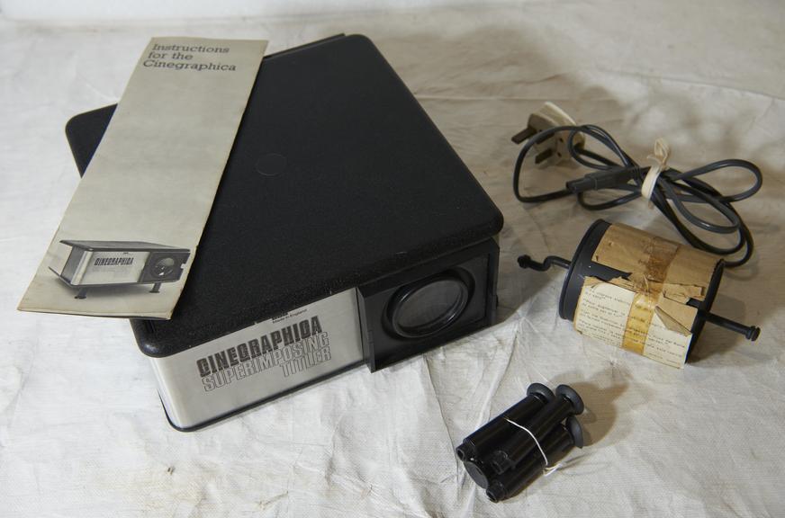 Cinegraphica superimposing film titler, 1960-1969.