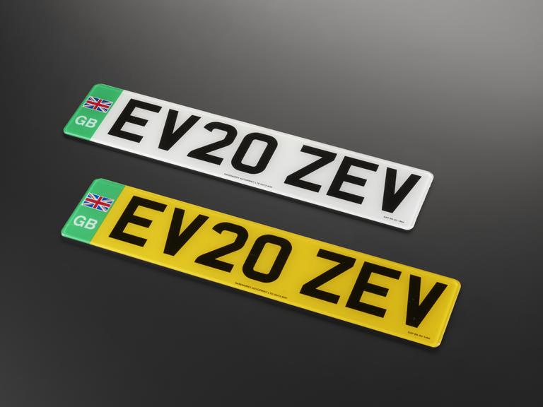 Green number plates for zero-emissions vehicles