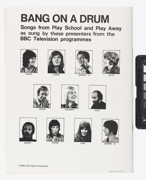 BBC TV 'Play School' sheet music book