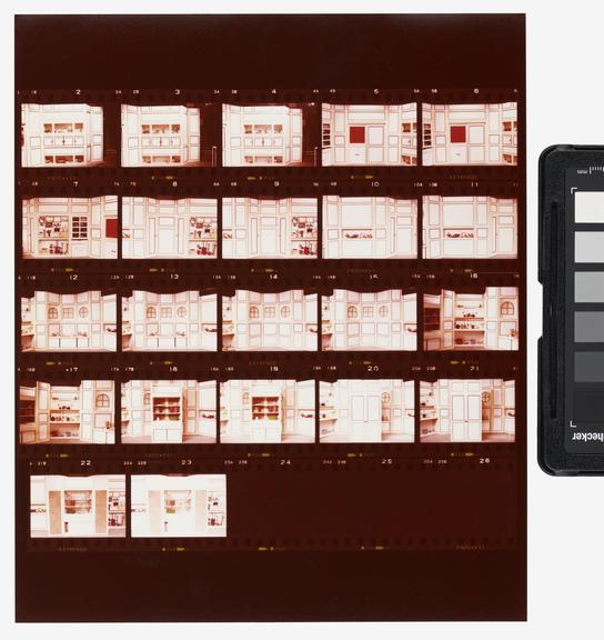 Print showing 22 photographs of the set from BBC TV programme