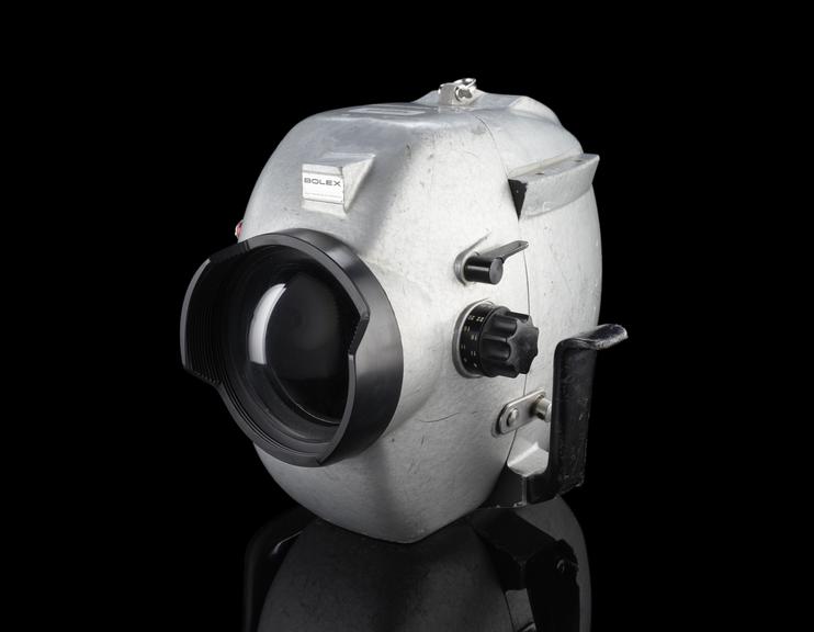 An underwater housing made by Hugyfot for the Bolex EL