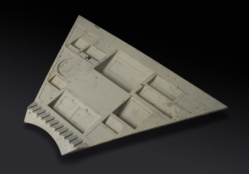 Section of fibreglass construction mould for “Tardis” console