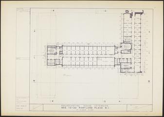 Original builder's plan 'Broadcasting House Extension 7th Floor Plan' for BBC Broadcasting House